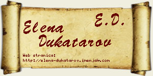 Elena Dukatarov vizit kartica